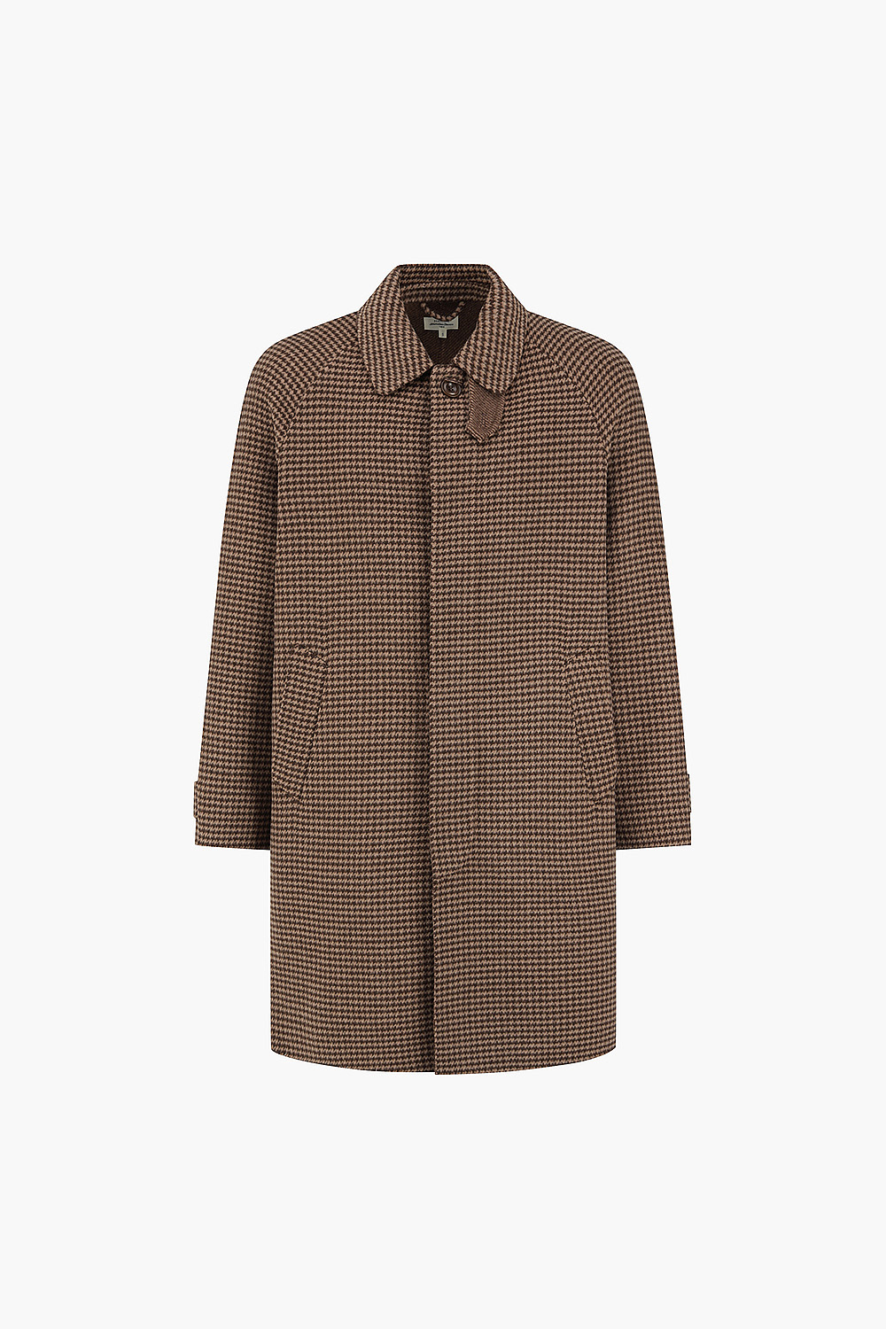 GRAIG 울 체크 레글런 발마칸 롱 코트 BEF312202